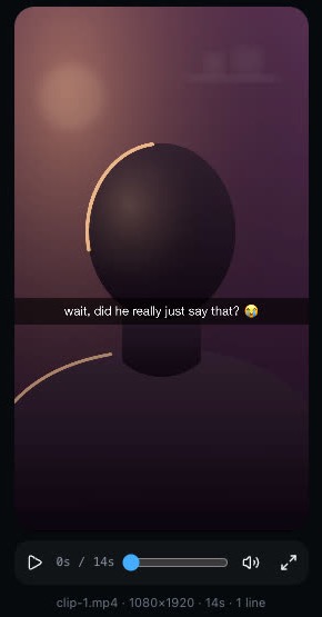 The vertical preview with the Snapchat band placed on the picture.